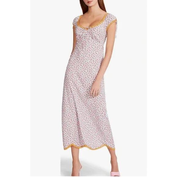 Betsey Johnson Starlight Calico Ditsy Print Maxi Dress In Starlight Blue - Picture 1 of 6